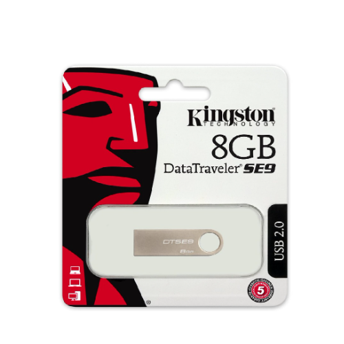 فلاش Kingston 8GB – جسم معدني متين وأداء سريع | تخزين آمن وسهل