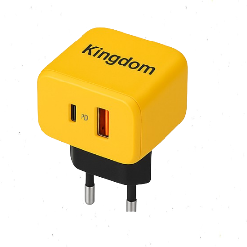 اشحن أسرع مع Kingdom KI‑14 – شاحن يدعم الشحن السريع بتقنية QC3.0 وUSB‑C – أمان وكفاءة لا تُضاهى
